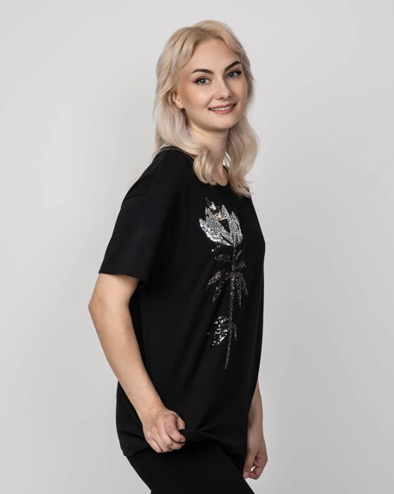 Mumin Dam T-shirt - Förtrollning svart - 2