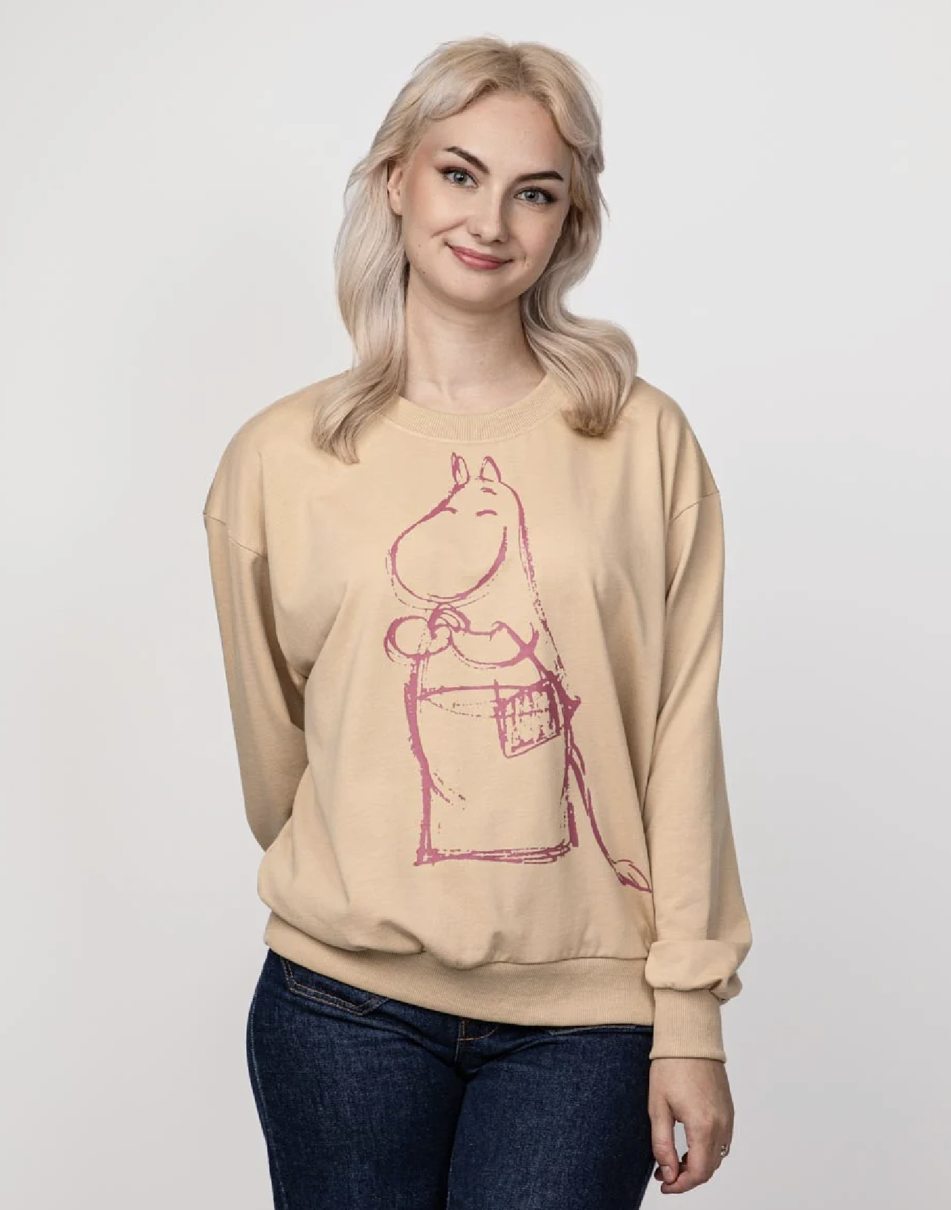 Mumin Dam Collegetröja - Handväska beige - 2