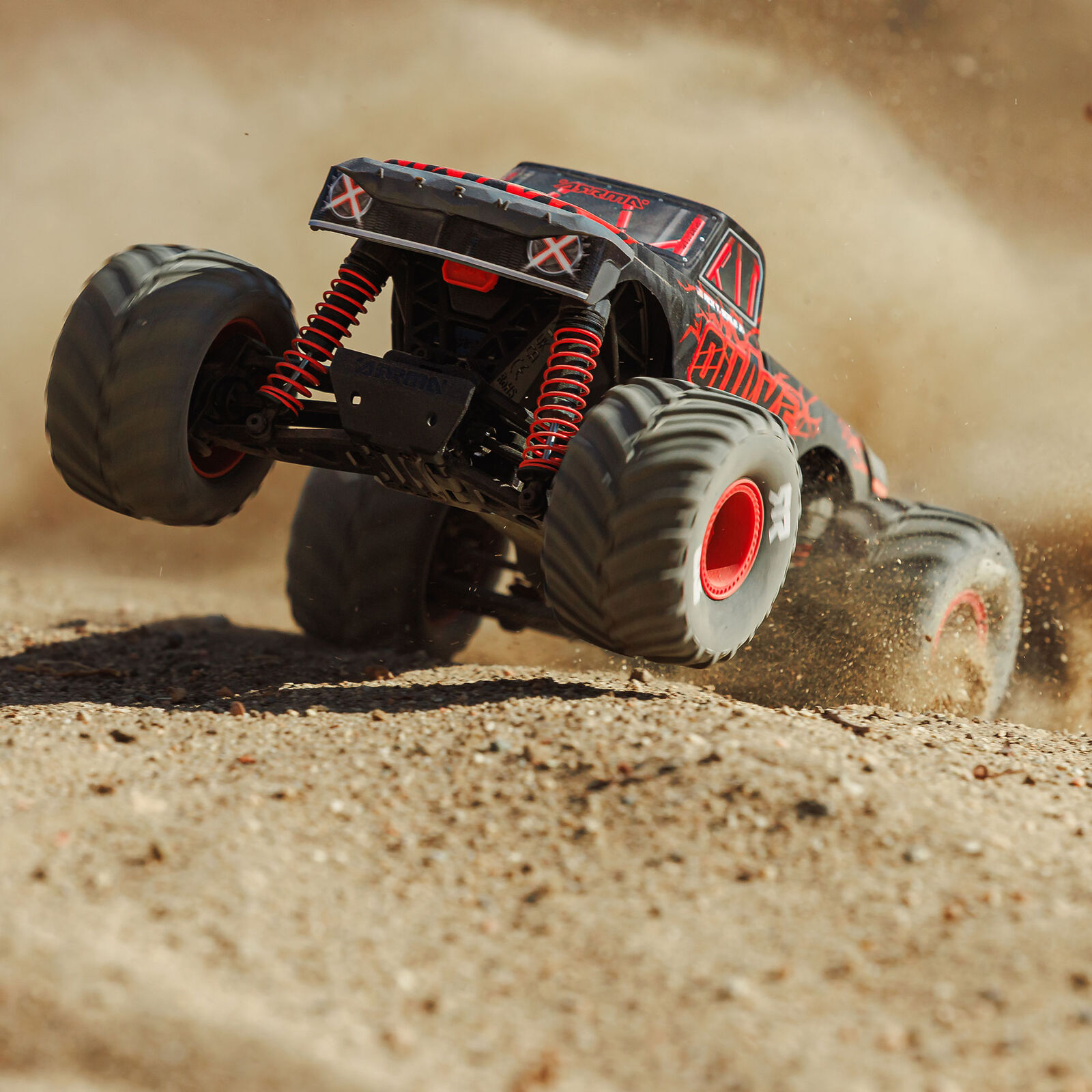 Arrma 1/16 QUAKE GROM 4X4 RTR Brushed Monster Truck (Battery & Charger Included), Red - 20