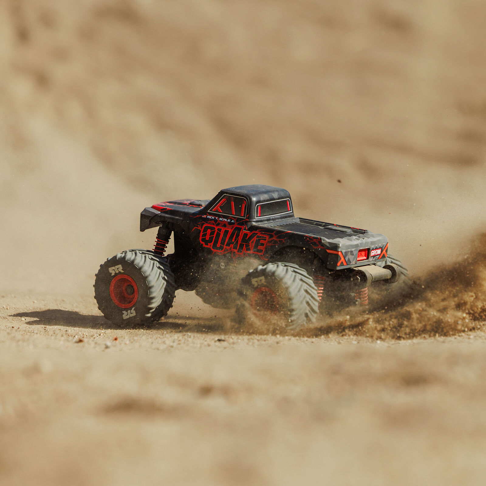 Arrma 1/16 QUAKE GROM 4X4 RTR Brushed Monster Truck (Battery & Charger Included), Red - 11