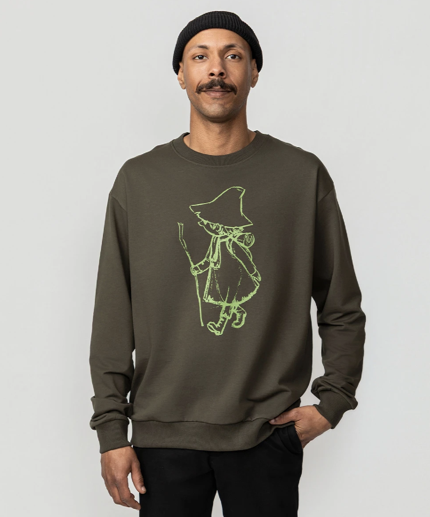 Moomin Men's Collegiate Sweater - Hiker green - 2