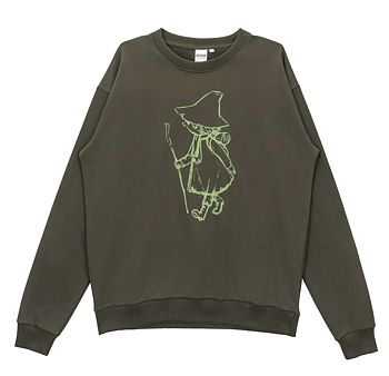 Mumin Herr Collegetröja - Fotvandrare grön