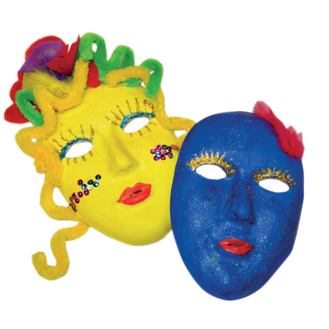 Ansiktsmask i papp 12/fp
