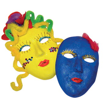 Ansiktsmask i papp 12/fp