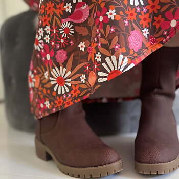  LITE KVAR! Jerseytyg ekologisk bomull,   "Muntergök", metervara