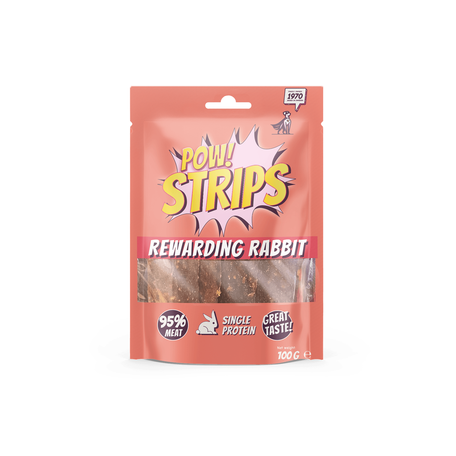 POW! Strips rewarding rabbit