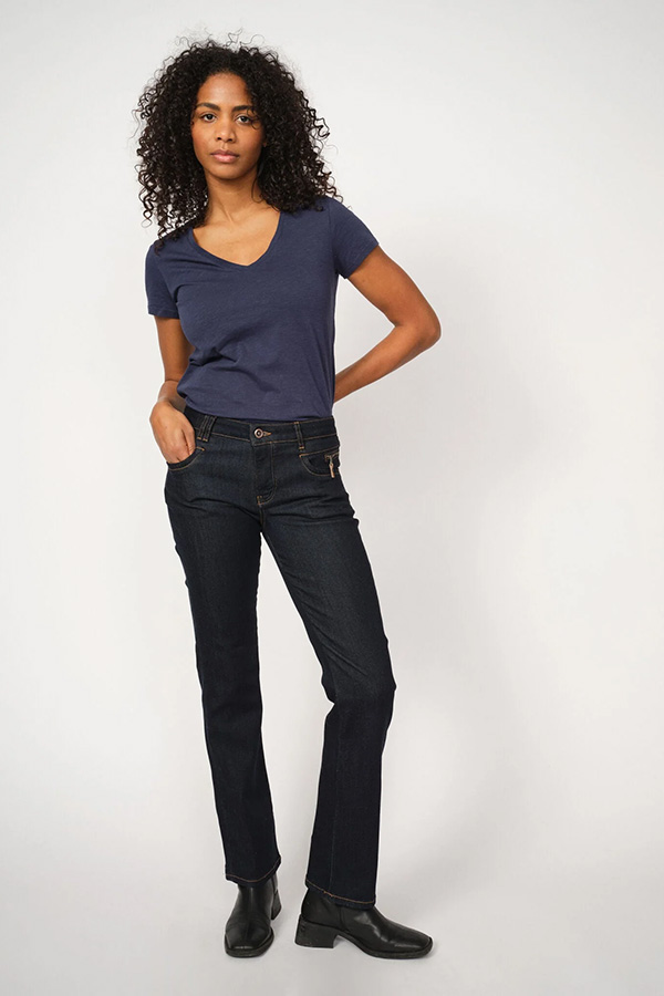 Mos Mosh - MMCarla Naomi Deluxe Jeans Dark Blue 32 tums benlängd