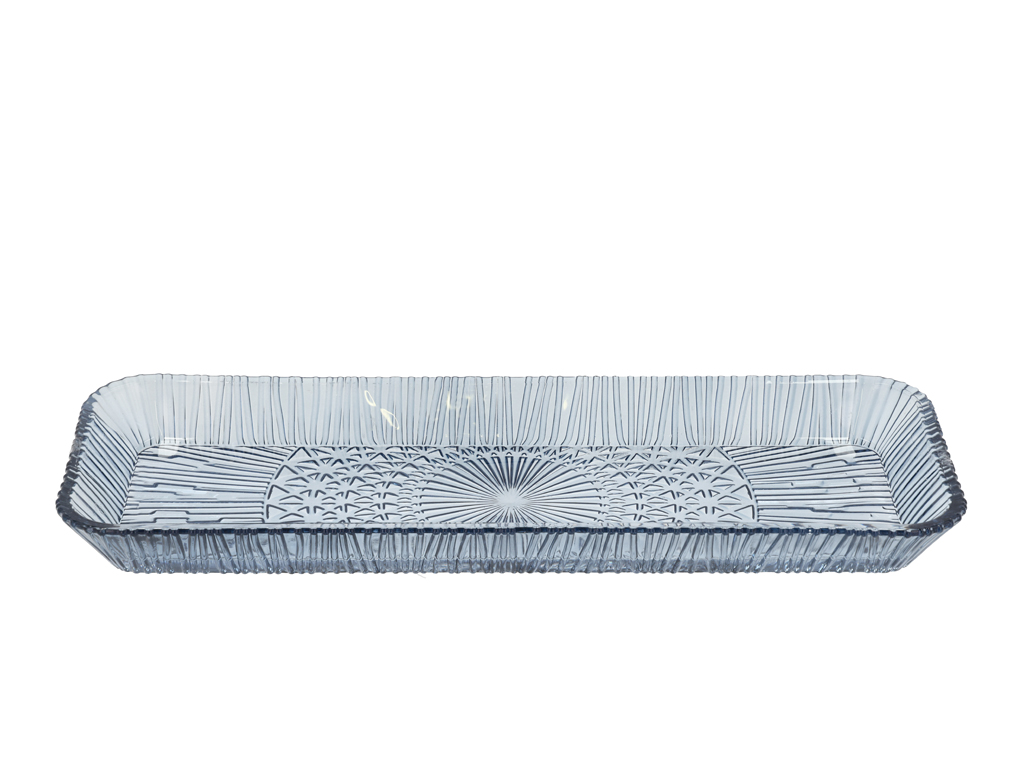 BITZ Kusintha Serveringsfat rektangulärt 38 x 14 x 3 cm Blå