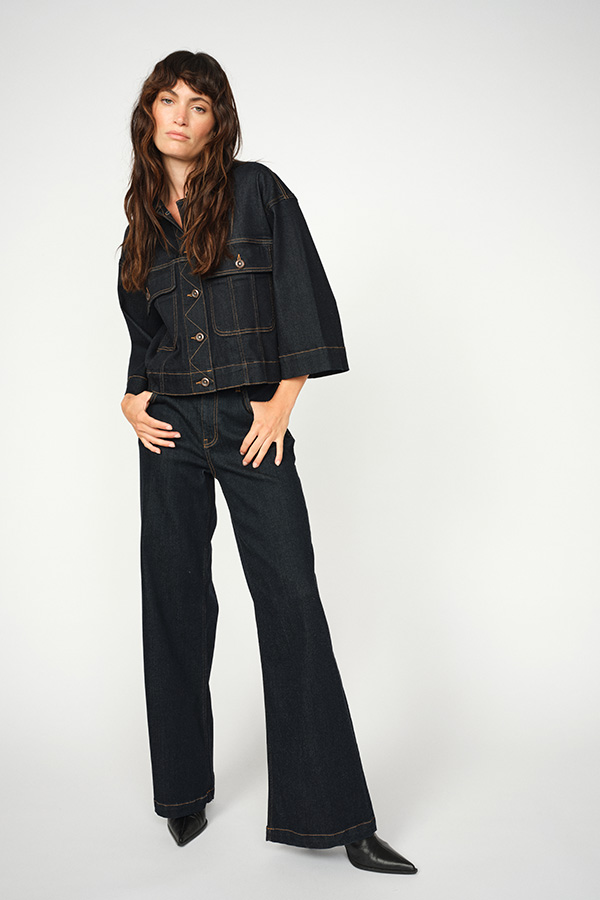 Mos Mosh - MMDara Deluxe Jeans Dark Blue 32 tums benlängd - 10