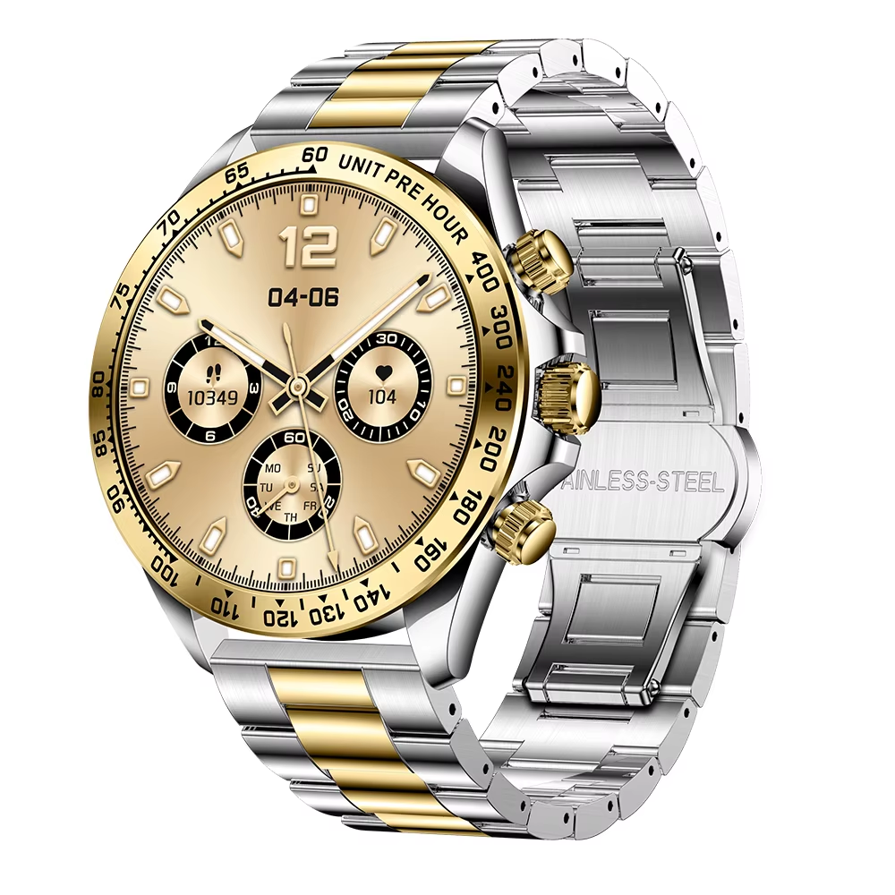 Philippe Palmer Smart Watch LP89 AMOLED Silver Gold Steel