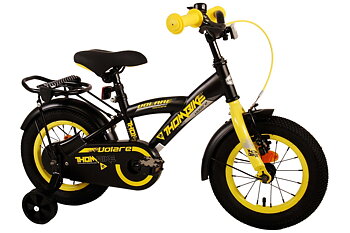 Barncykel Volare Thombike 12 tum – Svart/Gul för barn 3–4 år