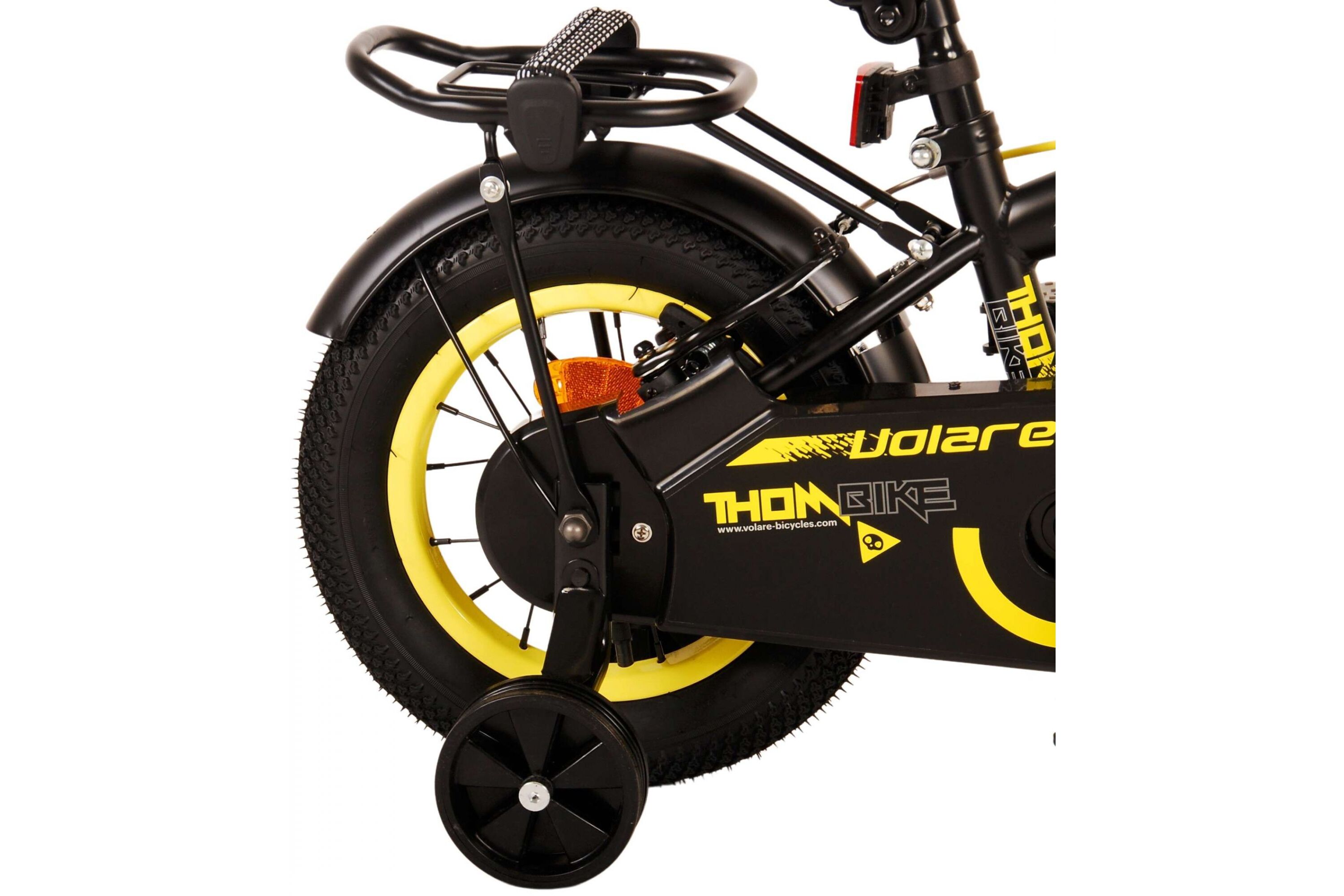 Barncykel Volare Thombike 12 tum – Svart/Gul för barn 3–4 år - 3