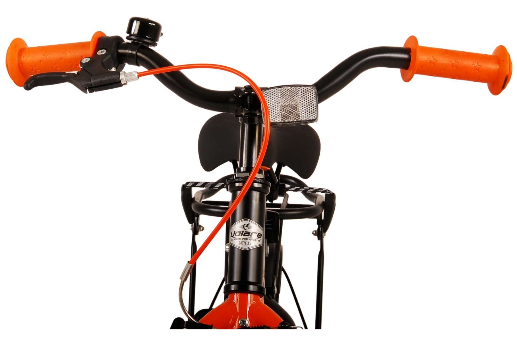 Barncykel Volare Thombike 12 tum – Svart/Orange för barn 3–4 år - 11