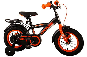 Barncykel Volare Thombike 12 tum – Svart/Orange för barn 3–4 år
