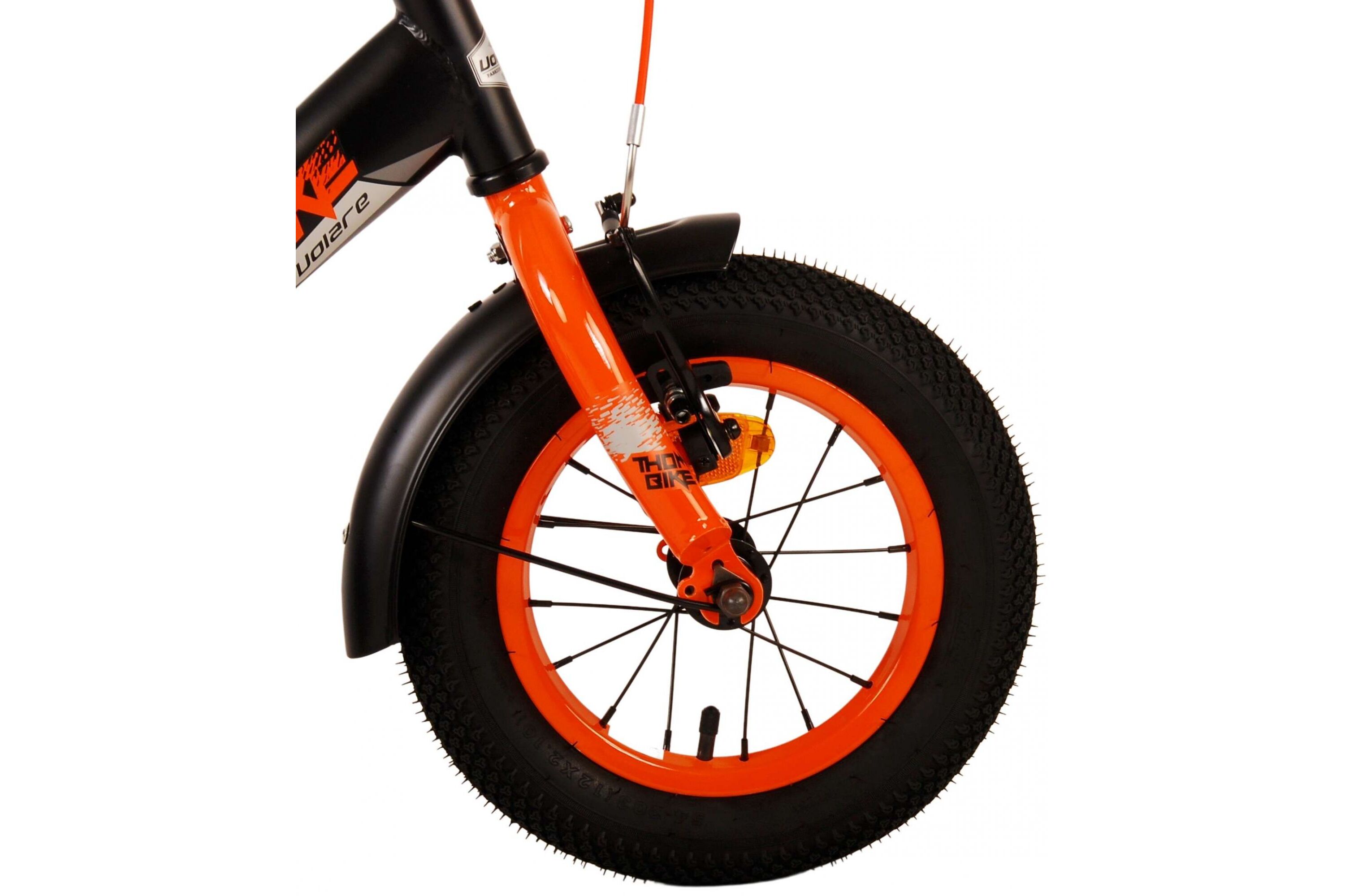 Barncykel Volare Thombike 12 tum – Svart/Orange för barn 3–4 år - 4