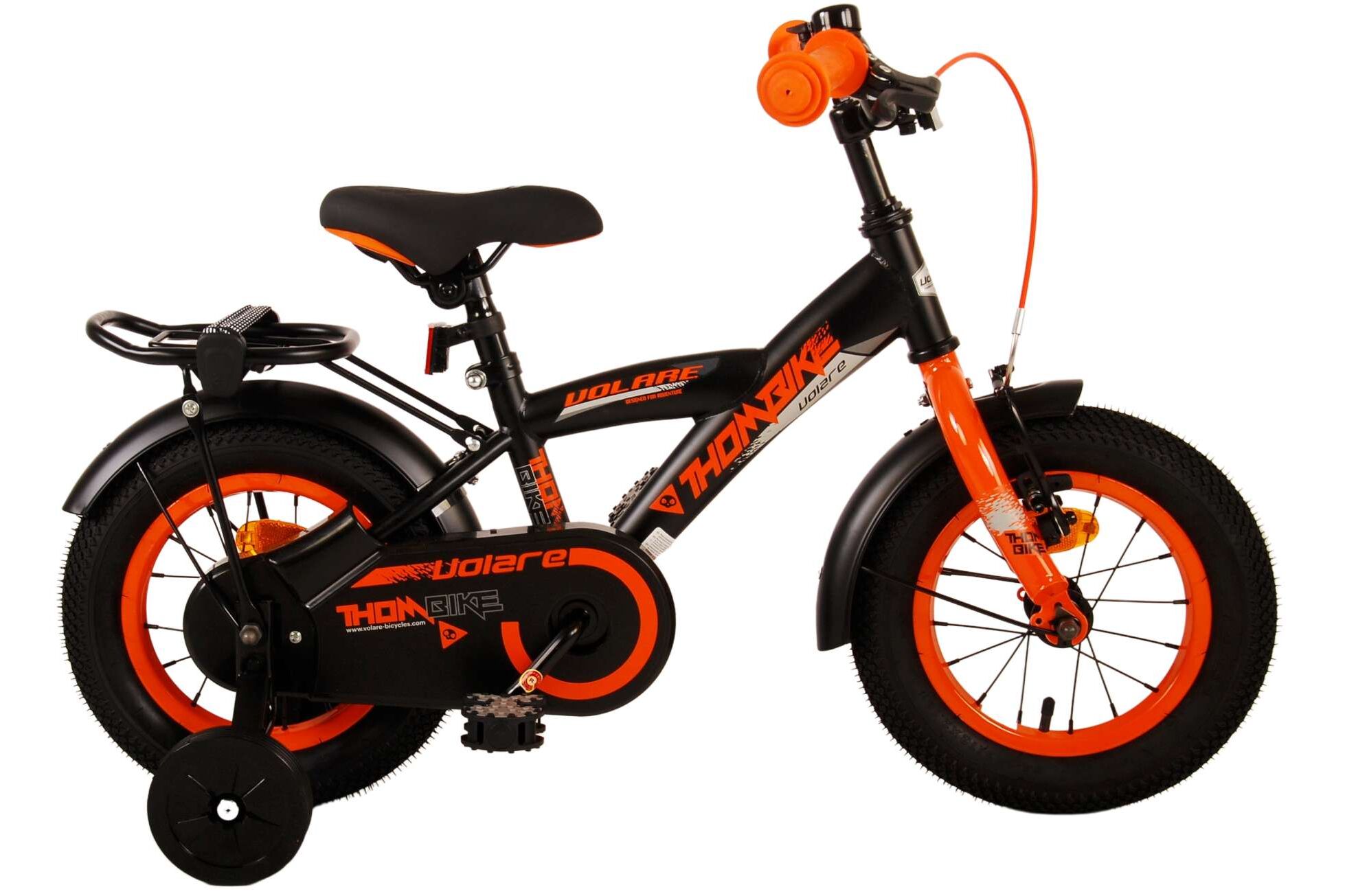 Barncykel Volare Thombike 12 tum – Svart/Orange för barn 3–4 år - 15