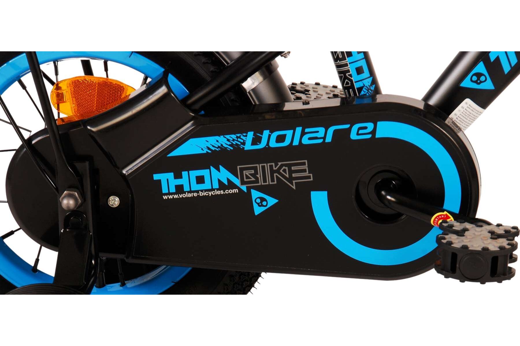 Barncykel Volare Thombike 12 tum – Svart/Blå för barn 3–4 år - 5