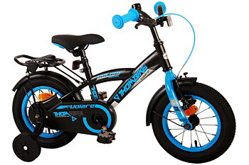 Barncykel Volare Thombike 12 tum – Svart/Blå för barn 3–4 år