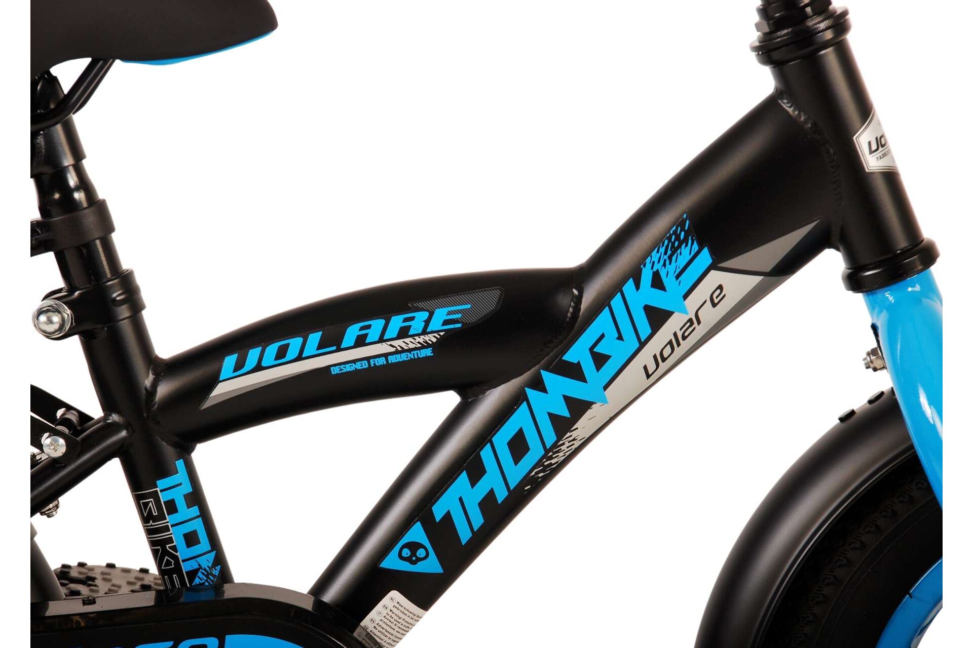Barncykel Volare Thombike 12 tum – Svart/Blå för barn 3–4 år - 6