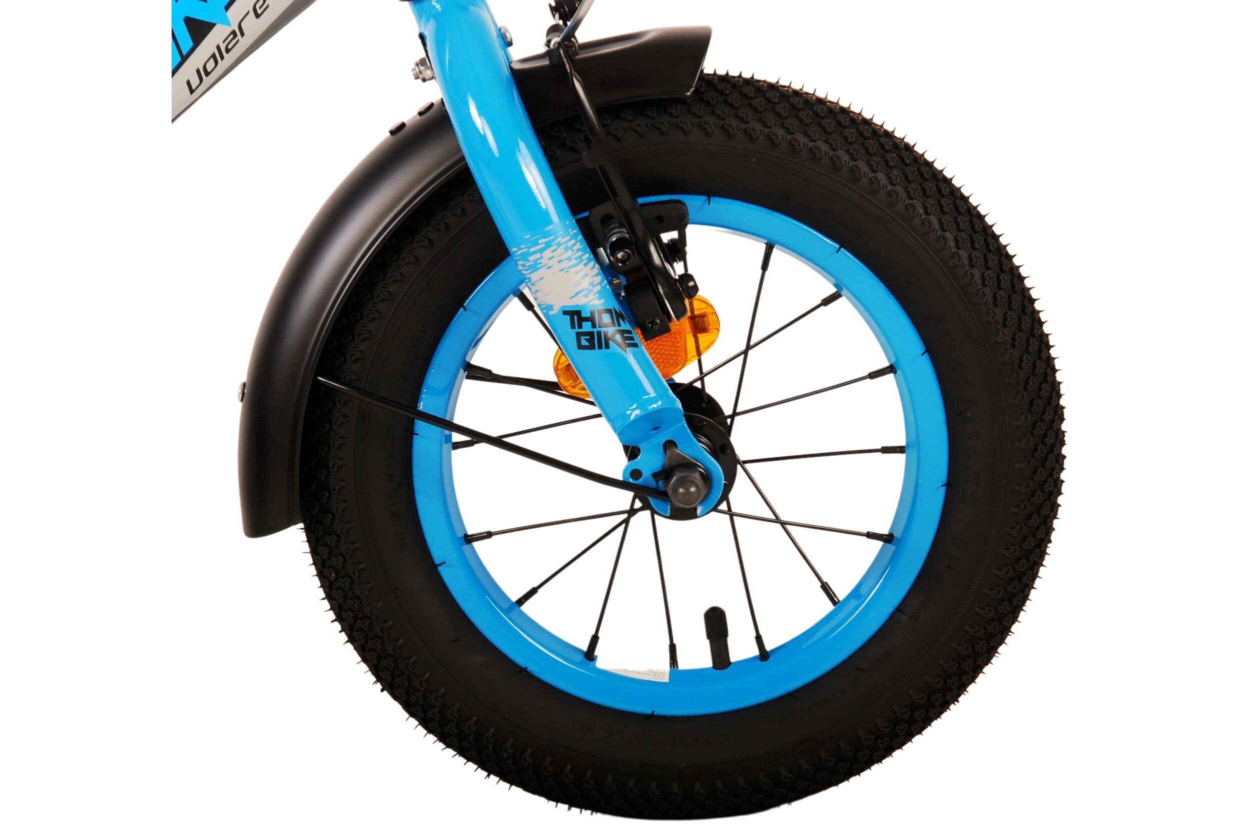 Barncykel Volare Thombike 12 tum – Svart/Blå för barn 3–4 år - 4