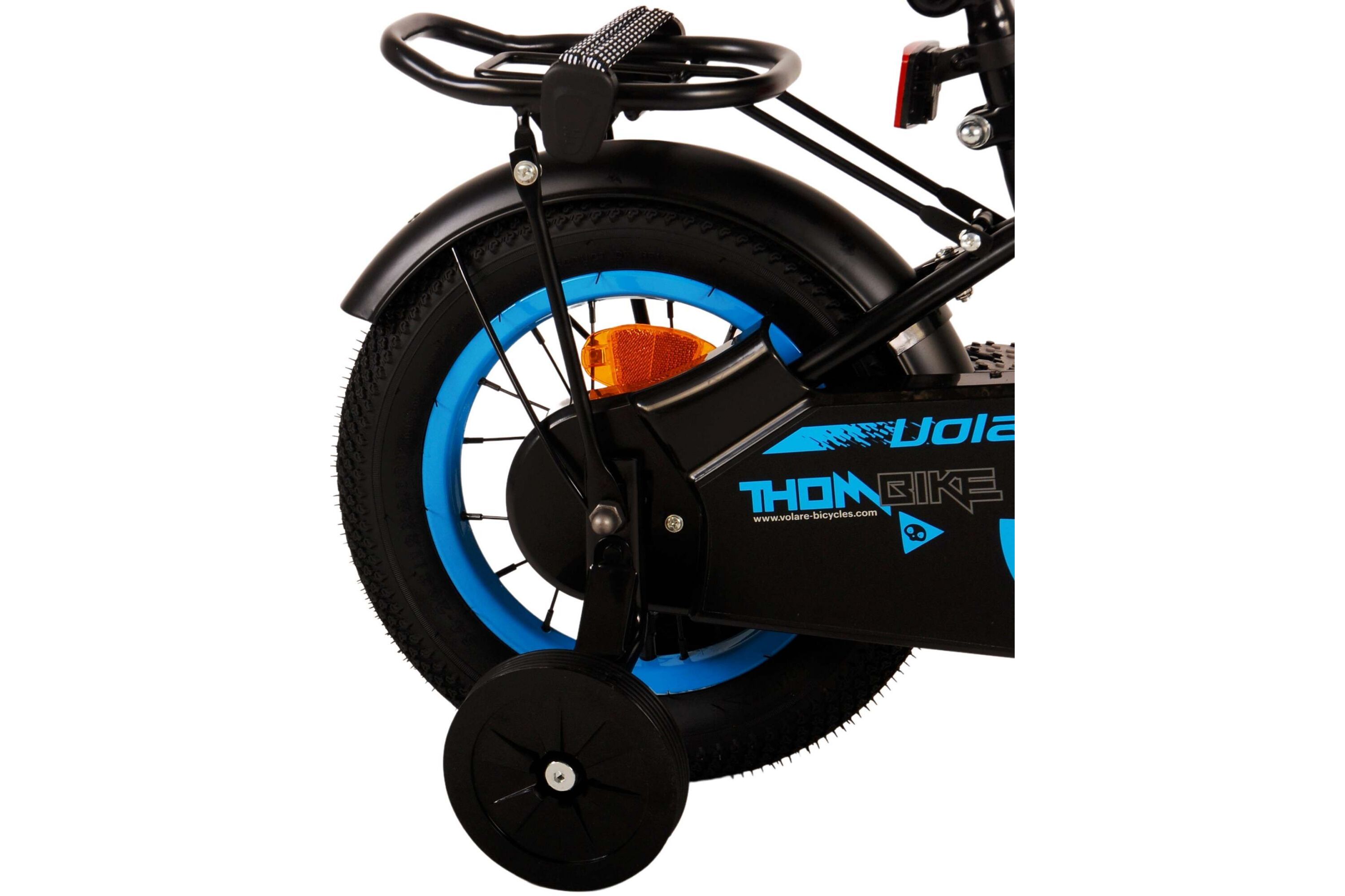 Barncykel Volare Thombike 12 tum – Svart/Blå för barn 3–4 år - 3