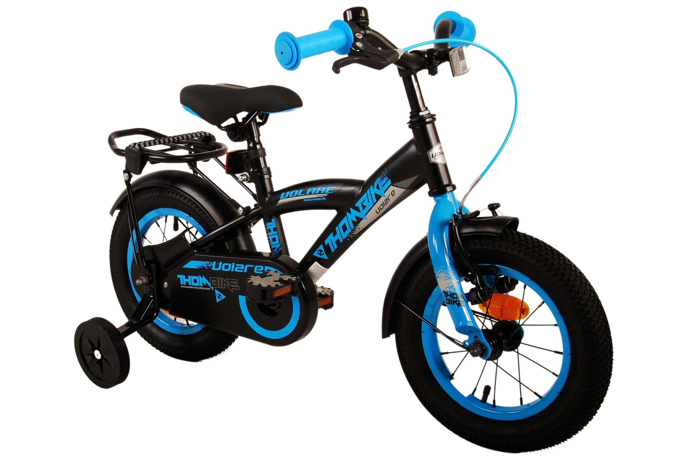 Barncykel Volare Thombike 12 tum – Svart/Blå för barn 3–4 år - 9