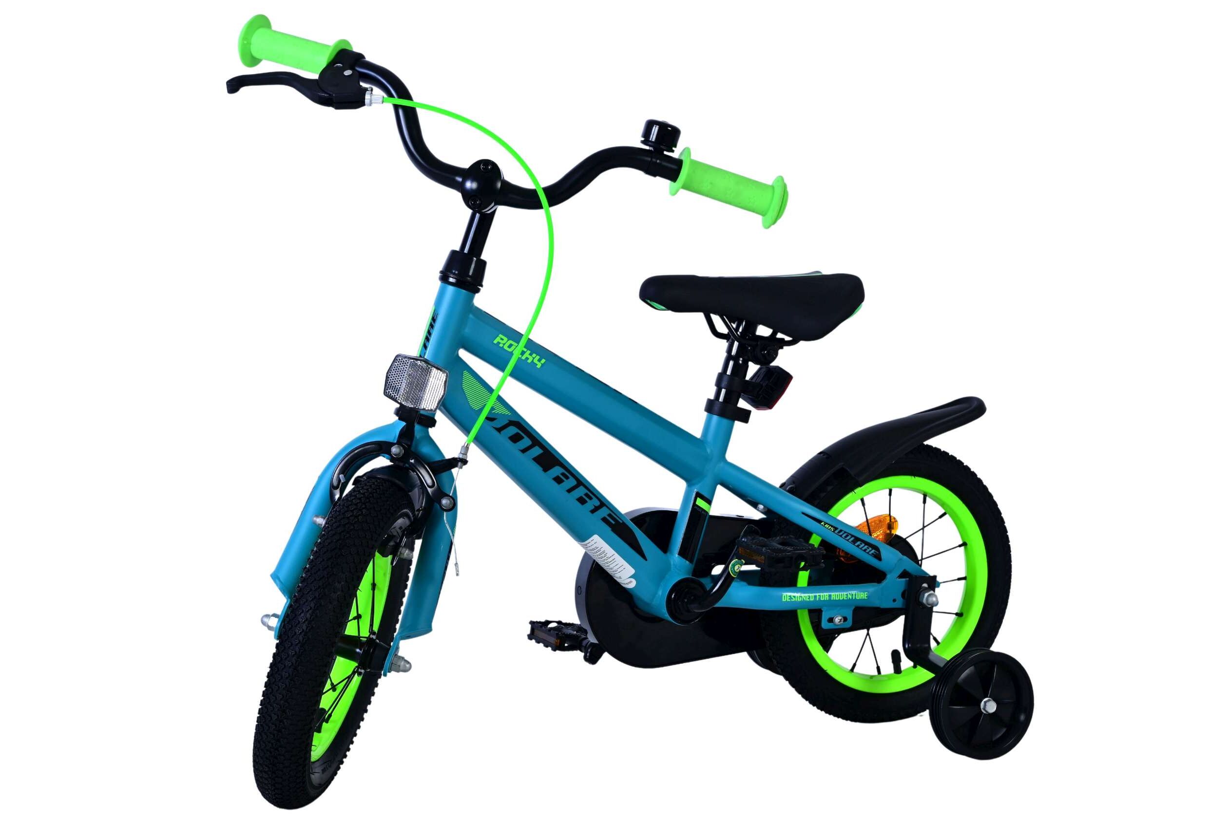 Barncykel Volare Rocky 12 tum – Grön för barn 3–4 år - 2
