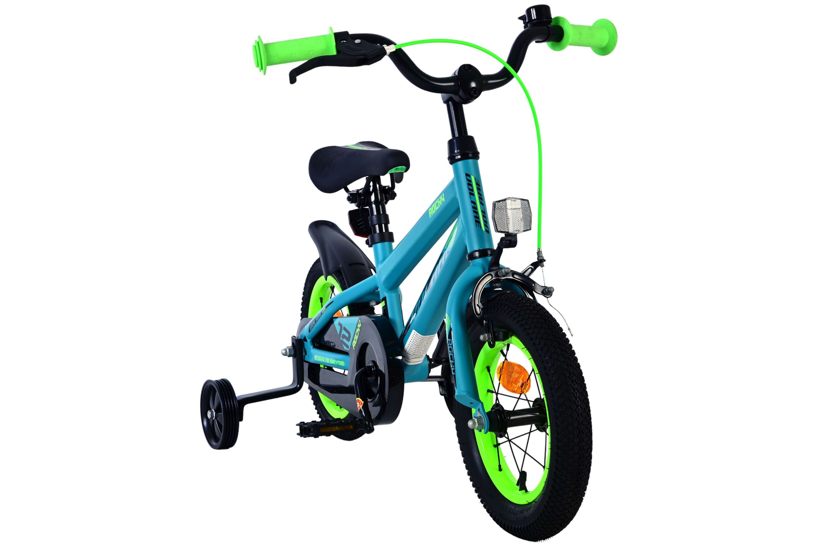 Barncykel Volare Rocky 12 tum – Grön för barn 3–4 år - 6