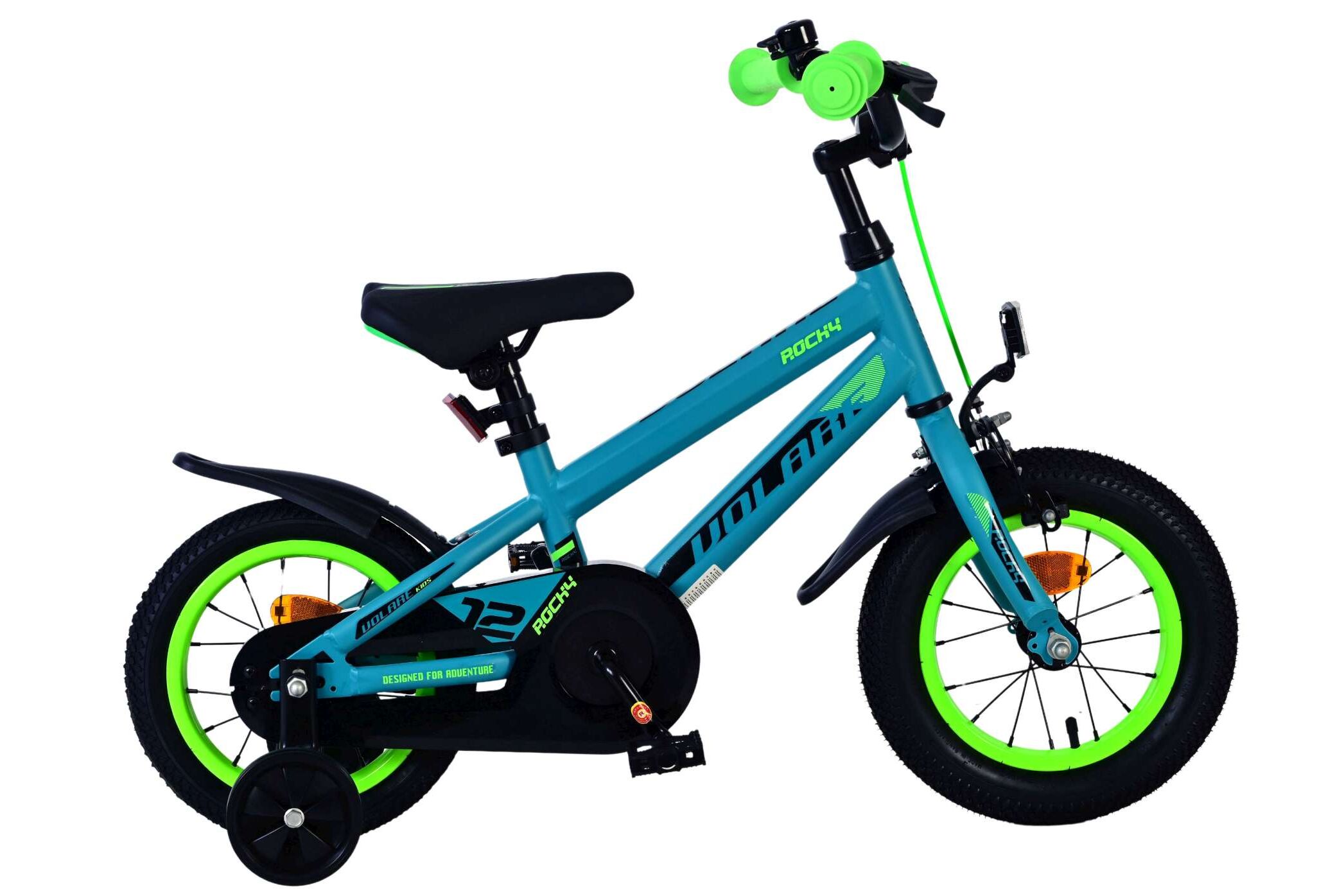 Barncykel Volare Rocky 12 tum – Grön för barn 3–4 år