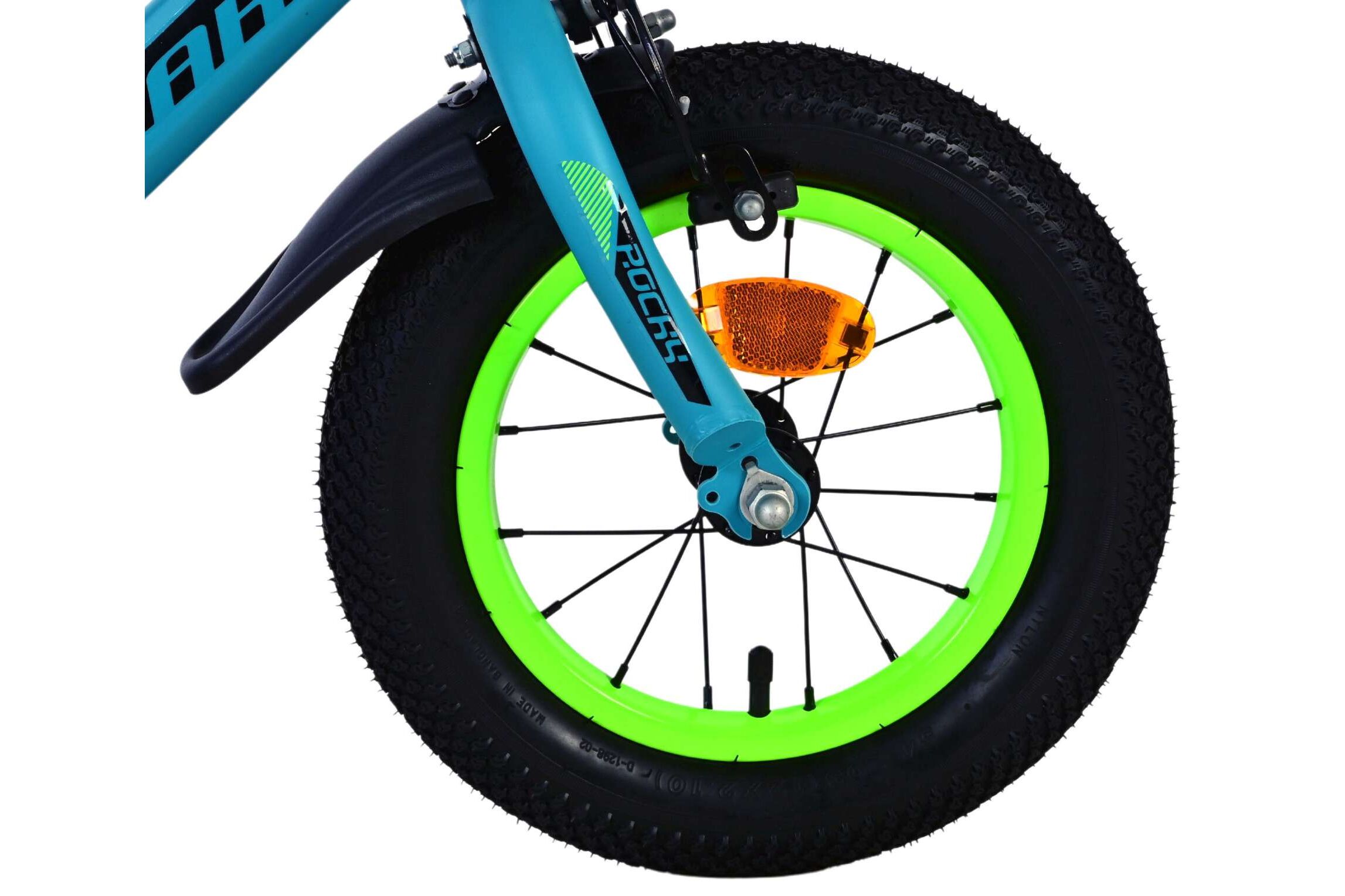 Barncykel Volare Rocky 12 tum – Grön för barn 3–4 år - 4