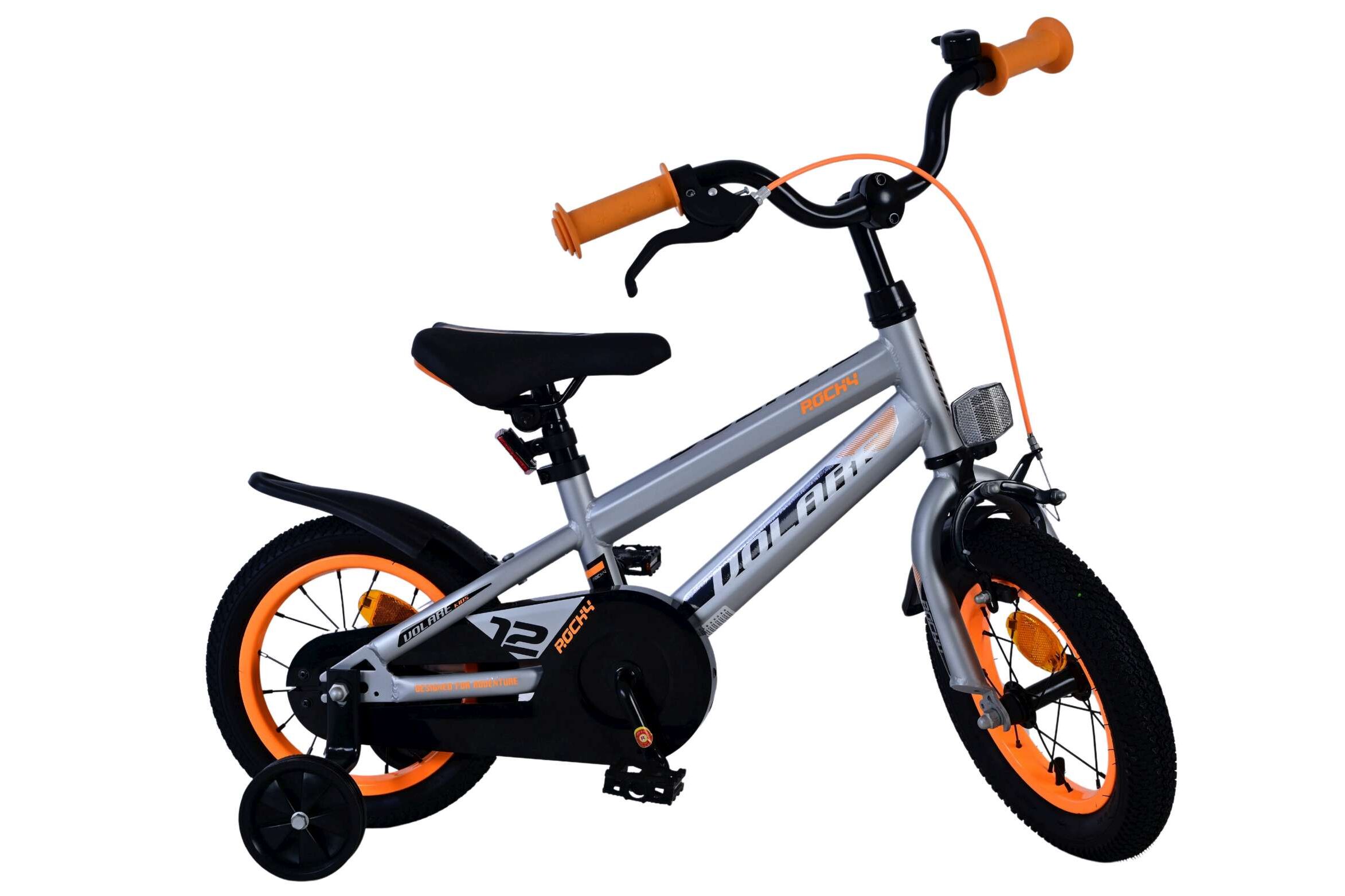 Barncykel Volare Rocky 12 tum – Grå för barn 3–4 år - 9