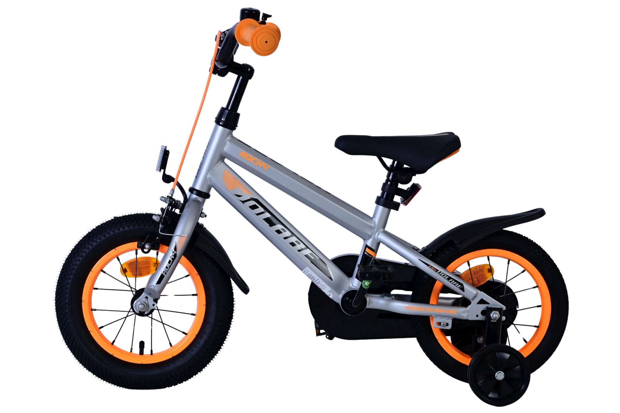Barncykel Volare Rocky 12 tum – Grå för barn 3–4 år - 2
