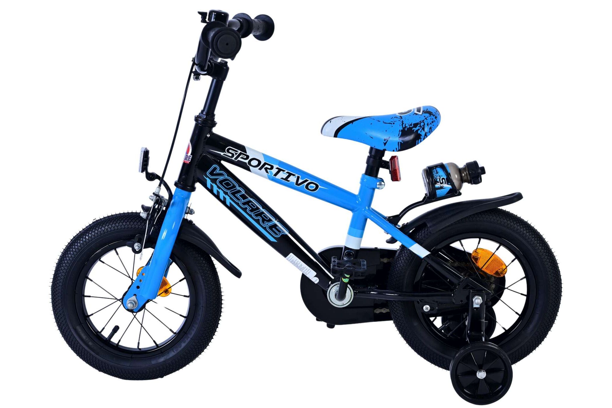 Barncykel Volare Sportivo 12 tum – Blå för barn 3–4 år - 4