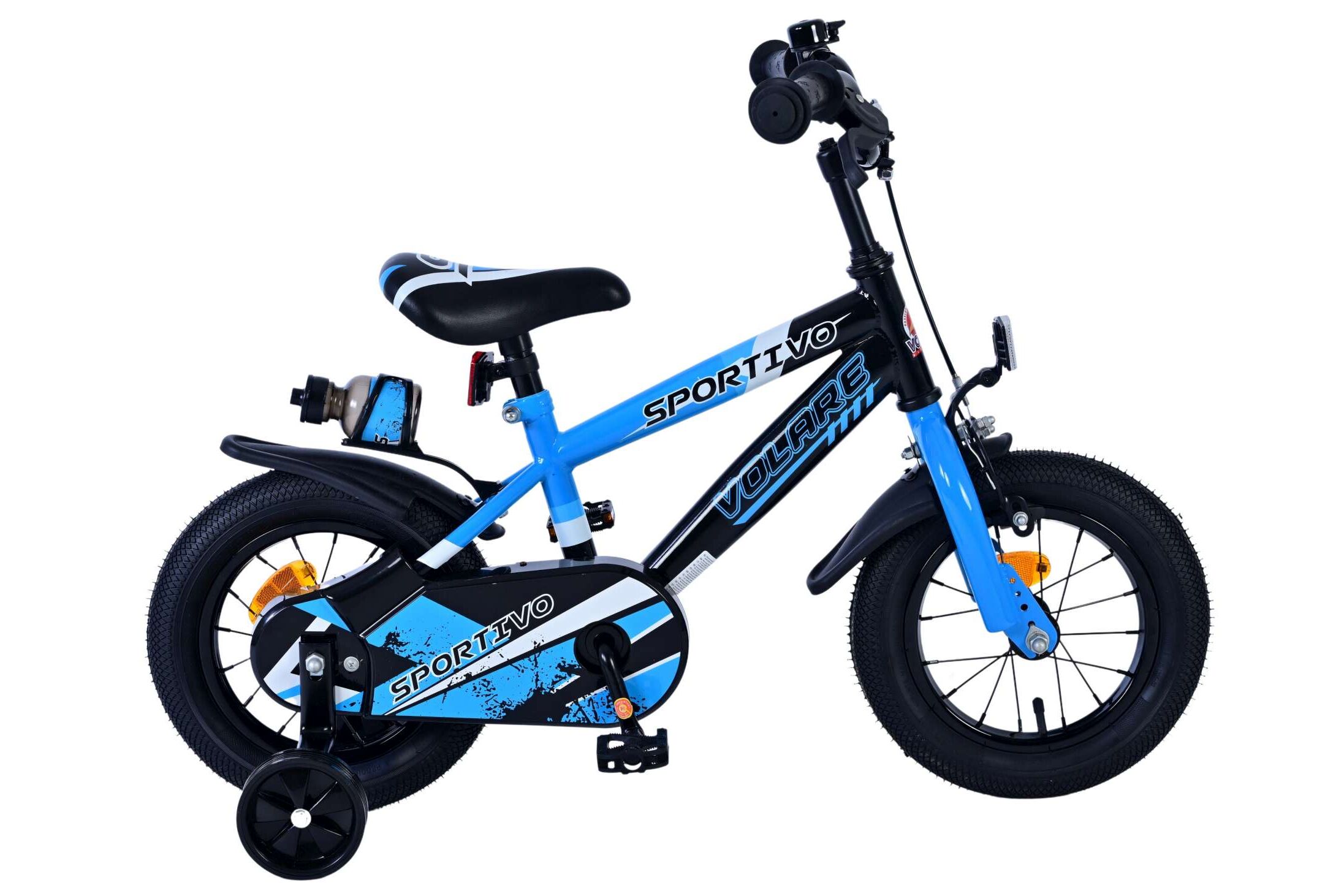 Barncykel Volare Sportivo 12 tum – Blå för barn 3–4 år - 2