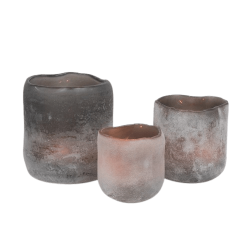 Lantern - Candlestick - Frost - Grey - 8 cm - 5