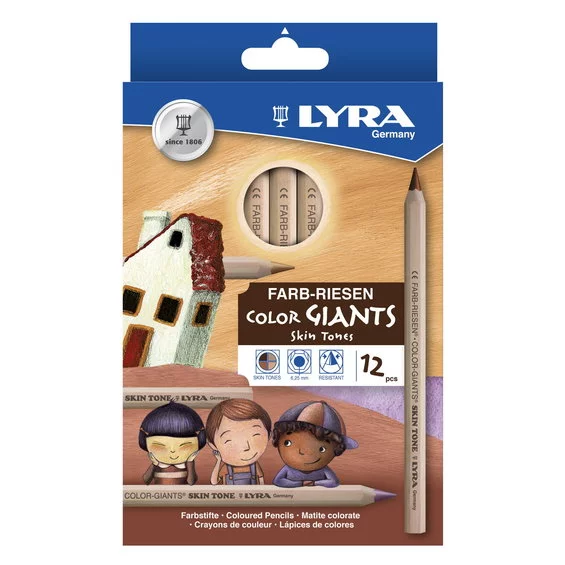 Lyra Giant Färgpennor Hudtoner - 2