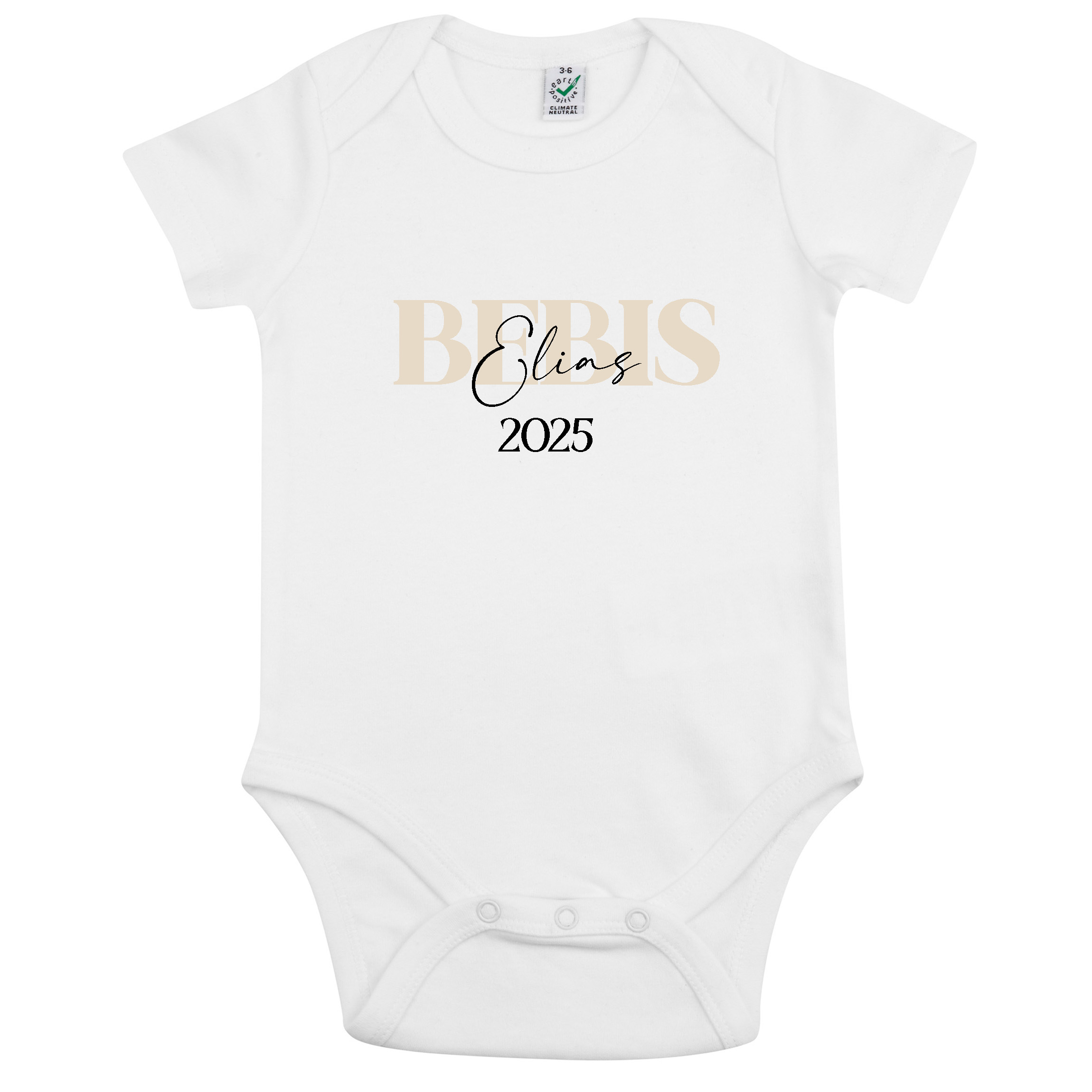 Bebis body - Valfritt namn - "BEBIS + årtal" - 2