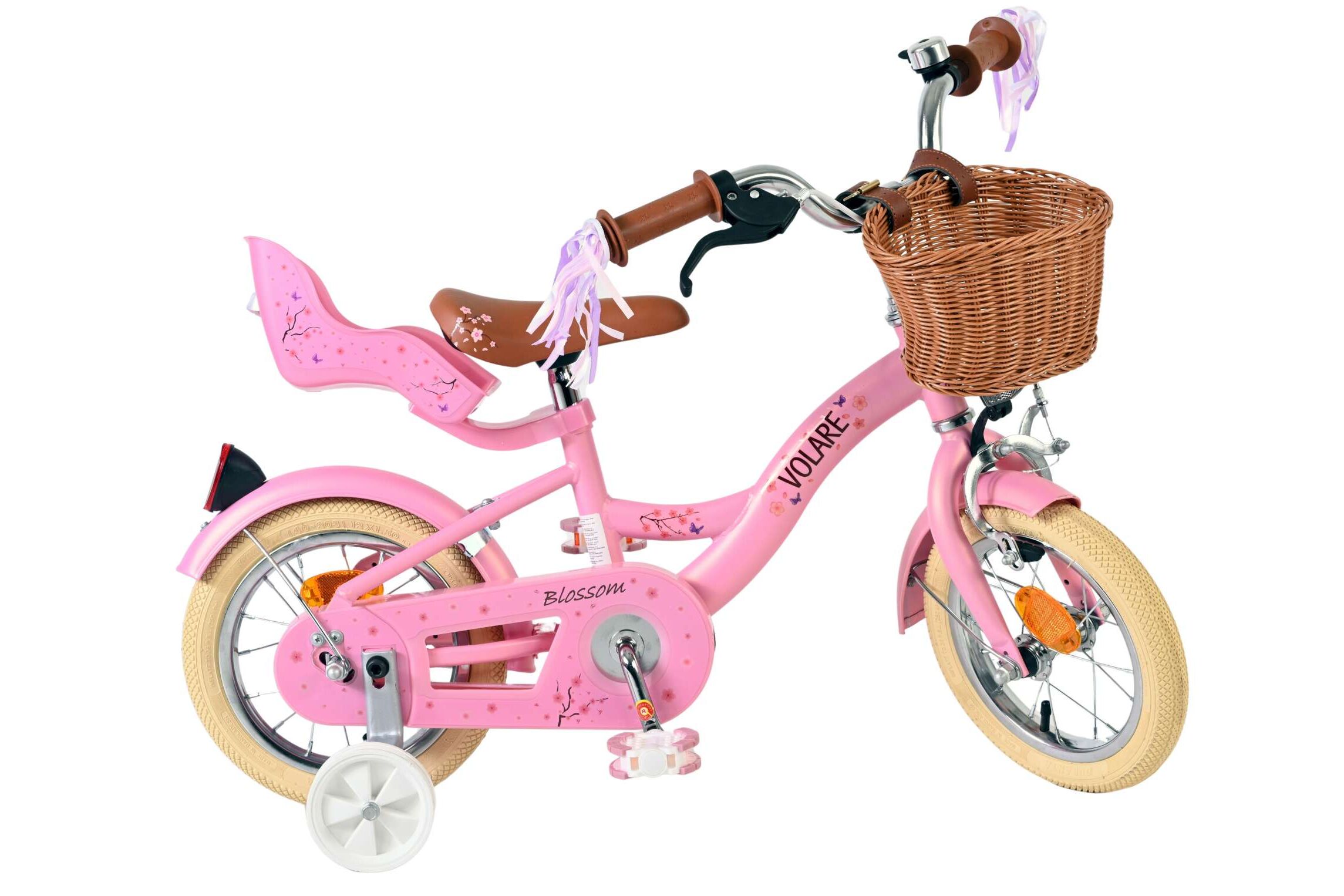 Barncykel Volare Blossom 12 tum – Rosa för barn 3–4 år - 5