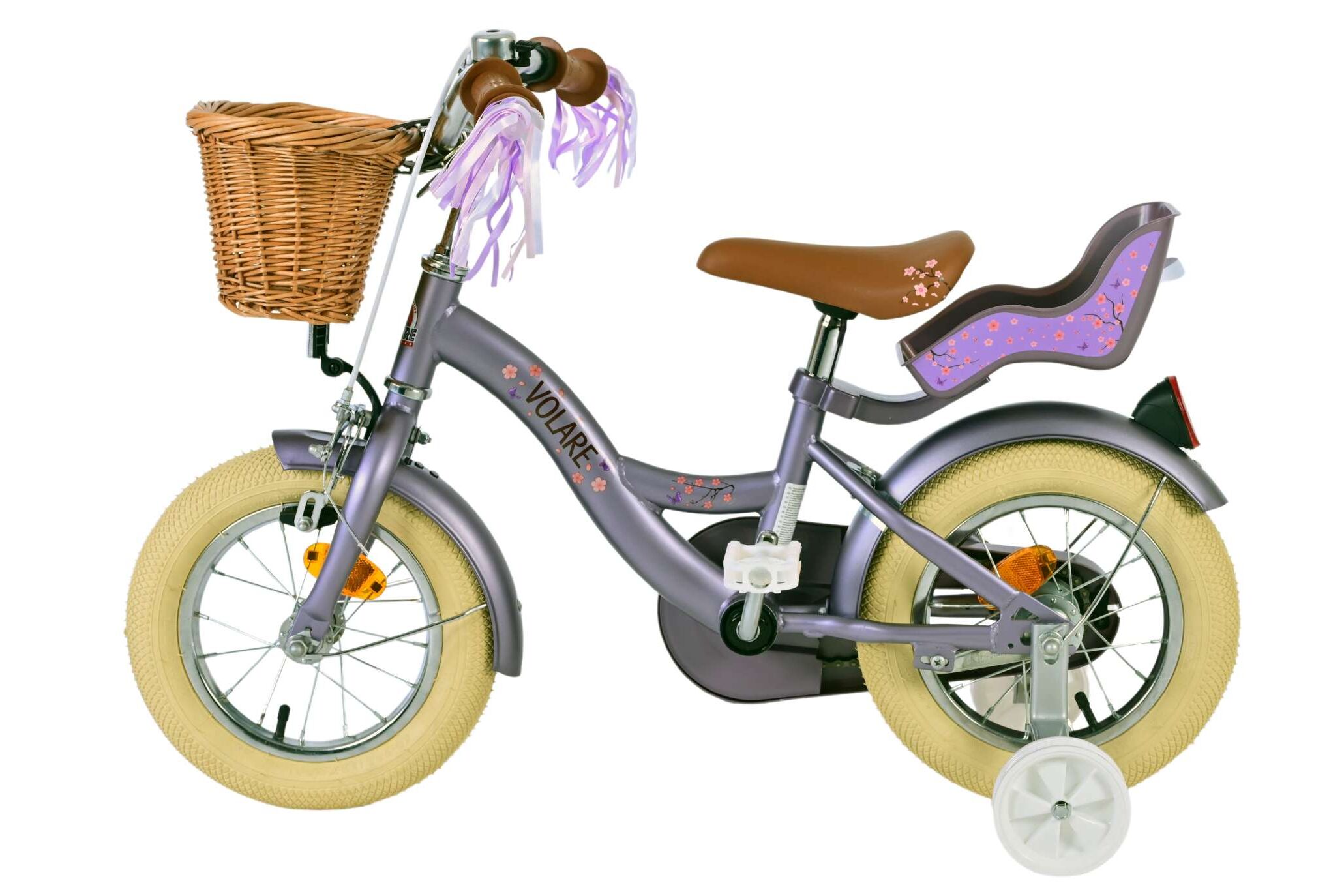 Barncykel Volare Blossom 12 tum – Lila för barn 3–4 år - 8