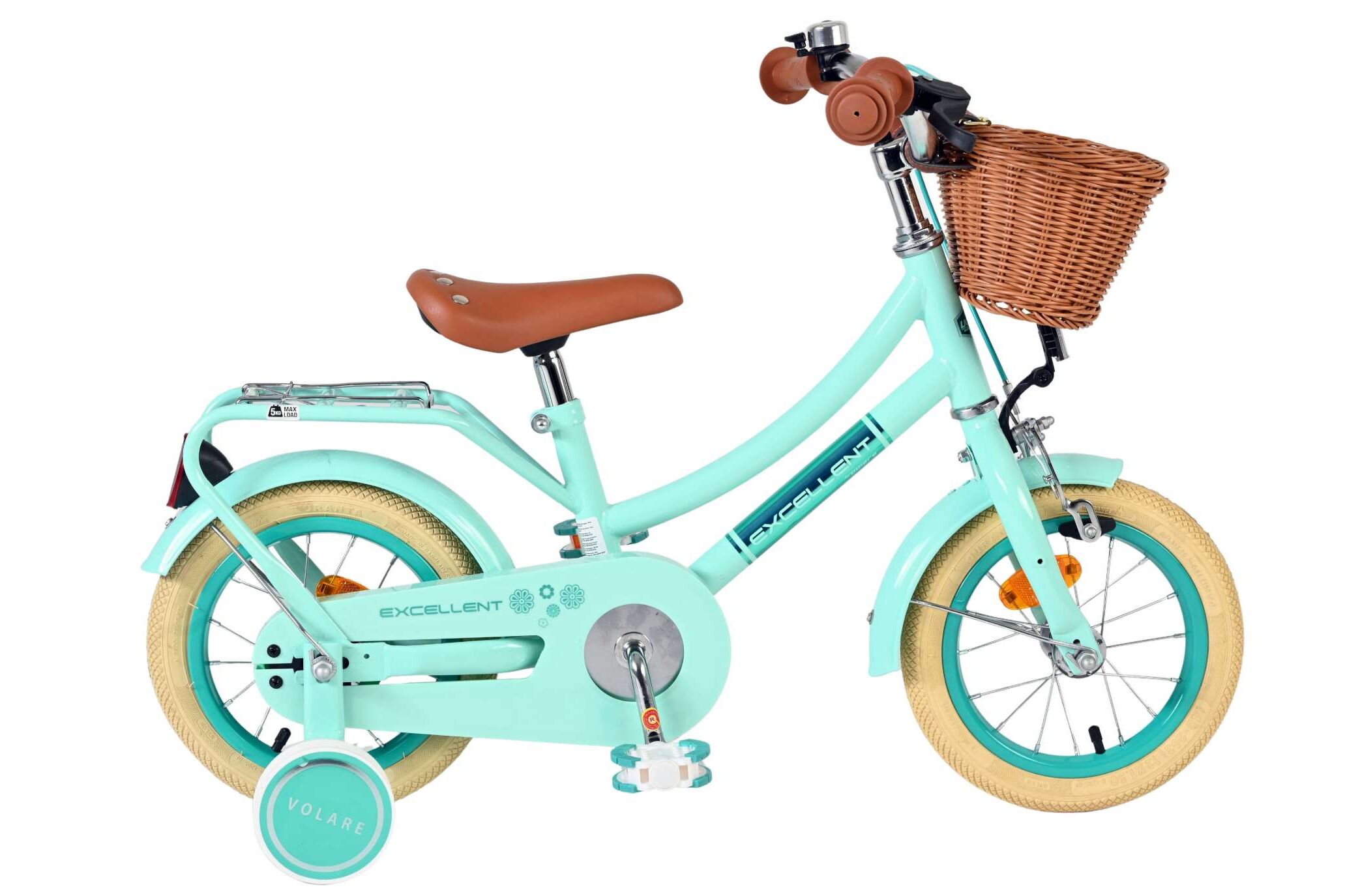 Barncykel Volare Excellent 12 tum – Grön för barn 3–4 år - 10
