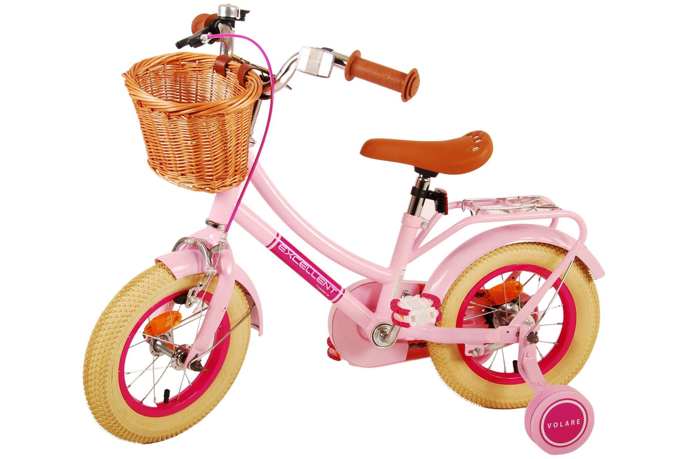 Barncykel Volare Excellent 12 tum – Rosa för barn 3–4 år - 13
