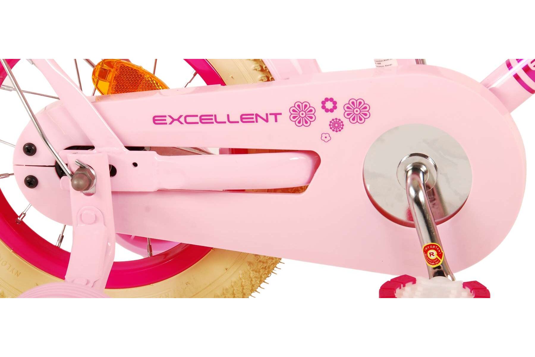 Barncykel Volare Excellent 12 tum – Rosa för barn 3–4 år - 5