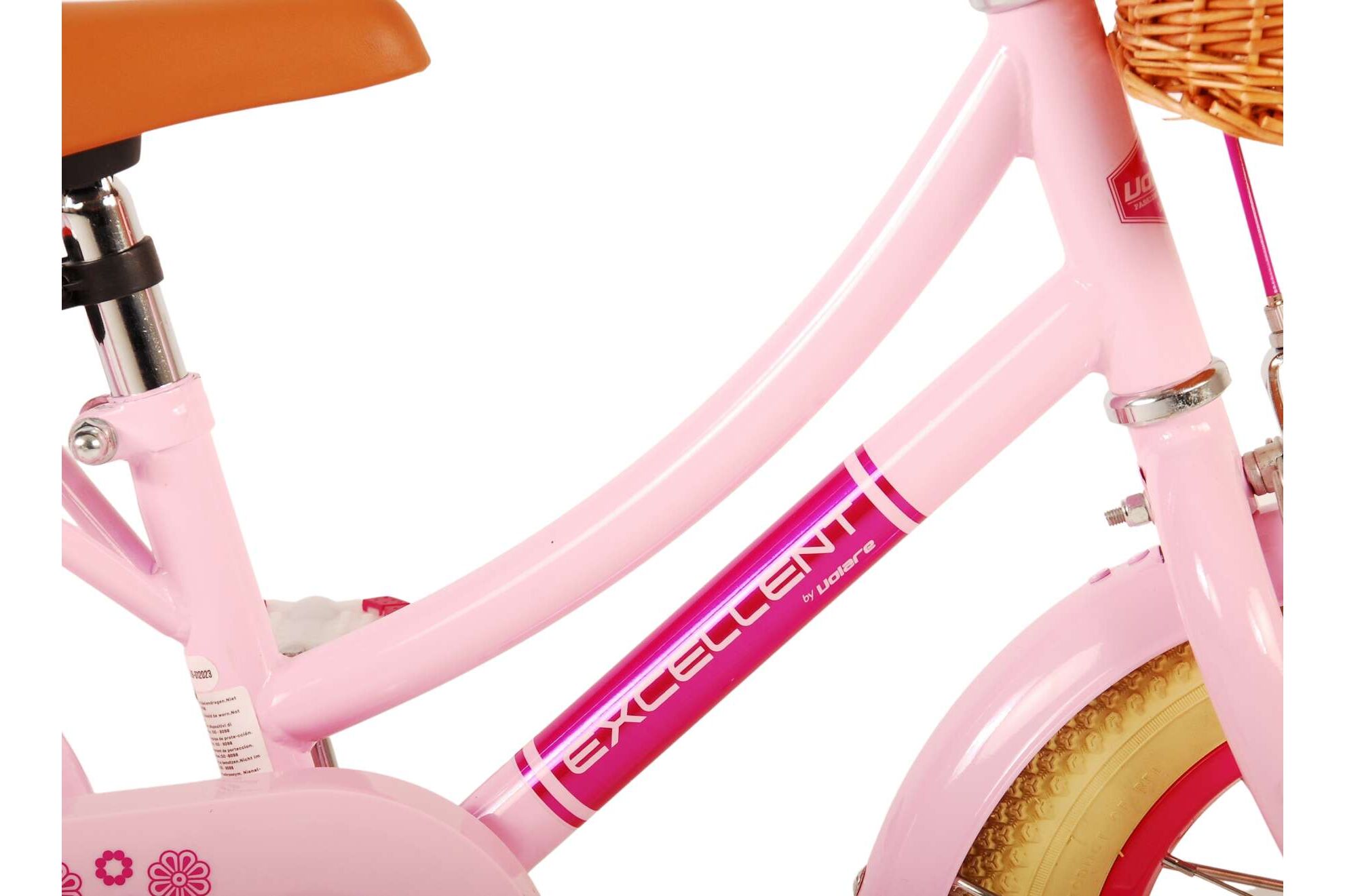Barncykel Volare Excellent 12 tum – Rosa för barn 3–4 år - 6