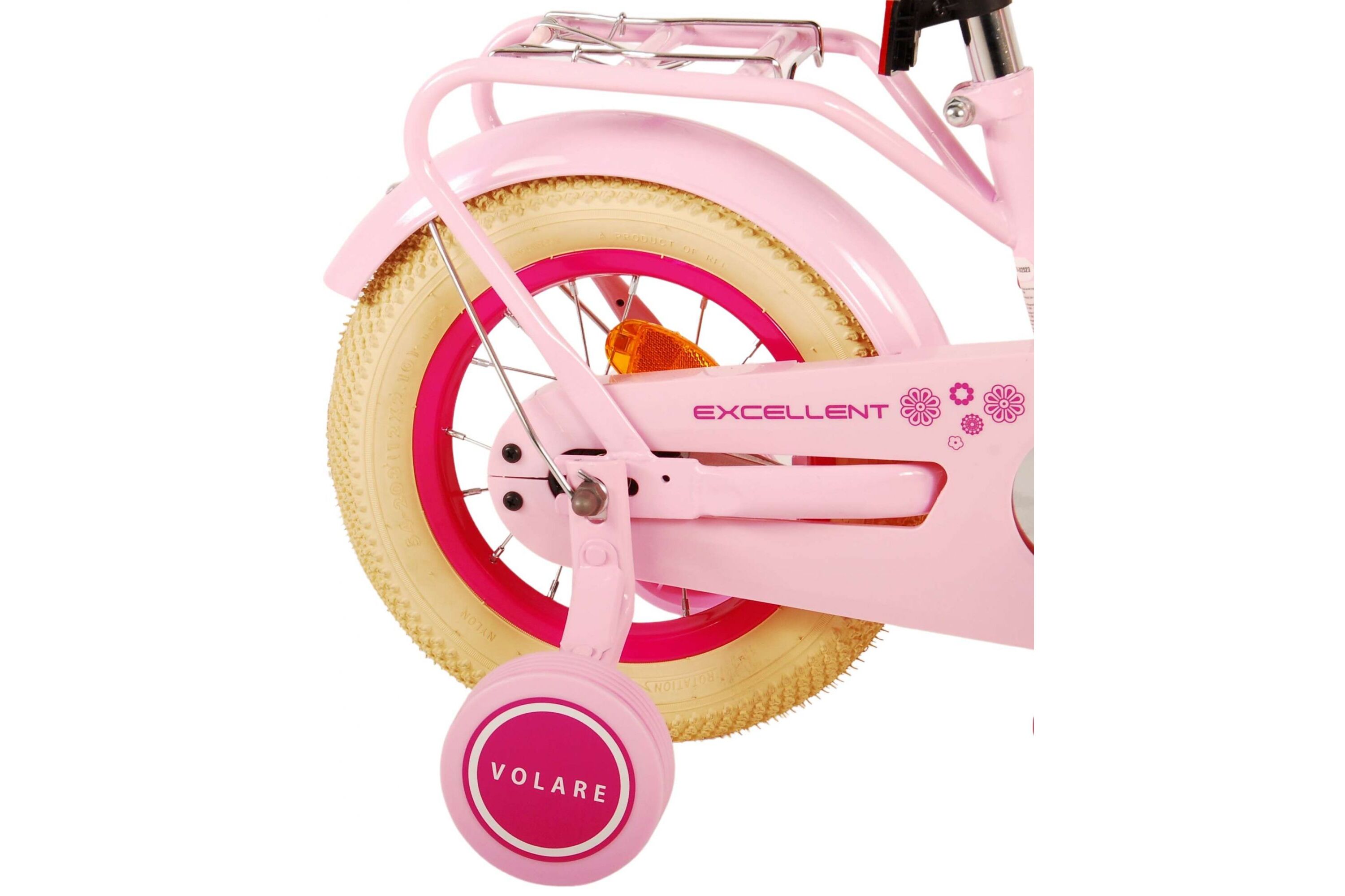 Barncykel Volare Excellent 12 tum – Rosa för barn 3–4 år - 3