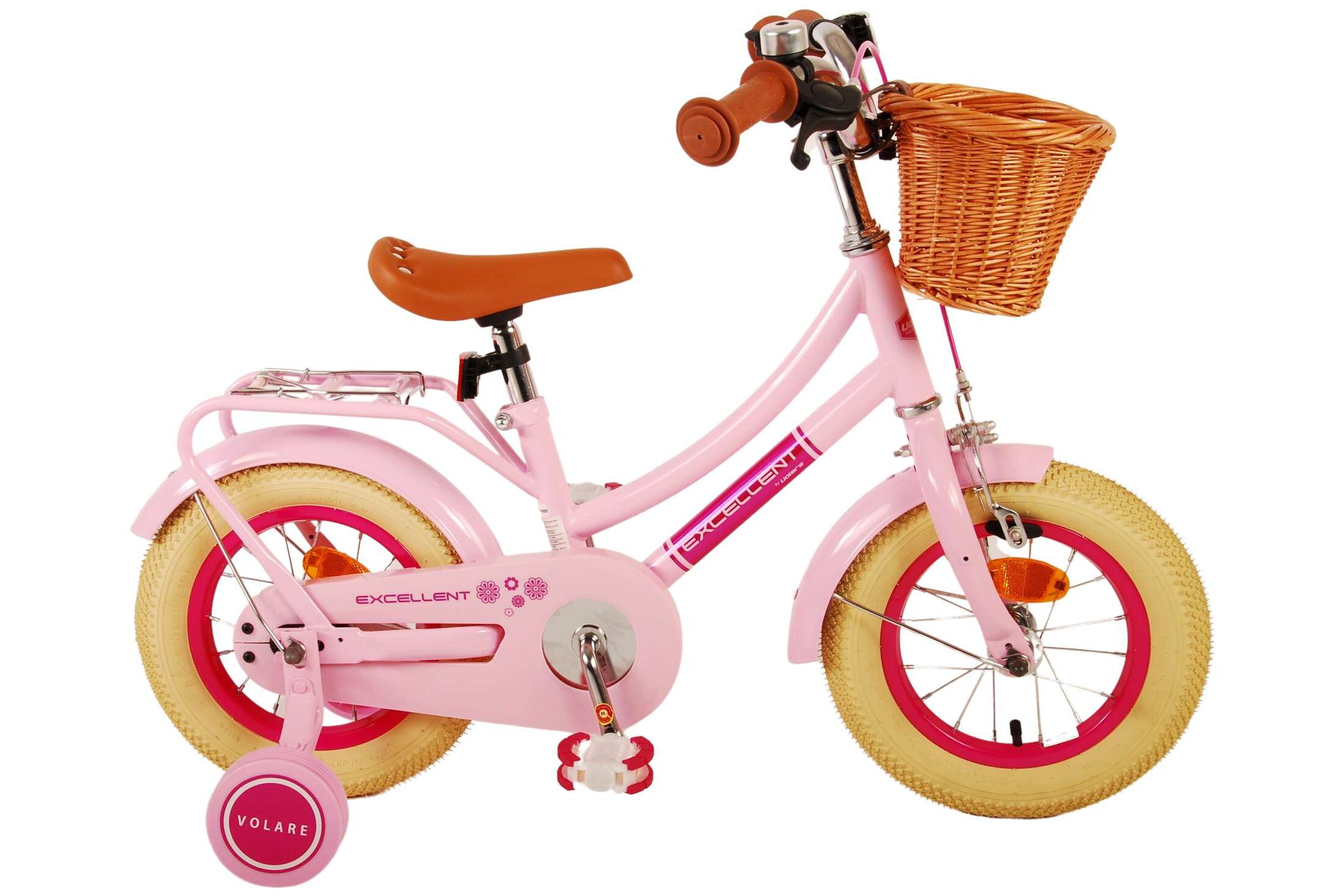 Barncykel Volare Excellent 12 tum – Rosa för barn 3–4 år - 15