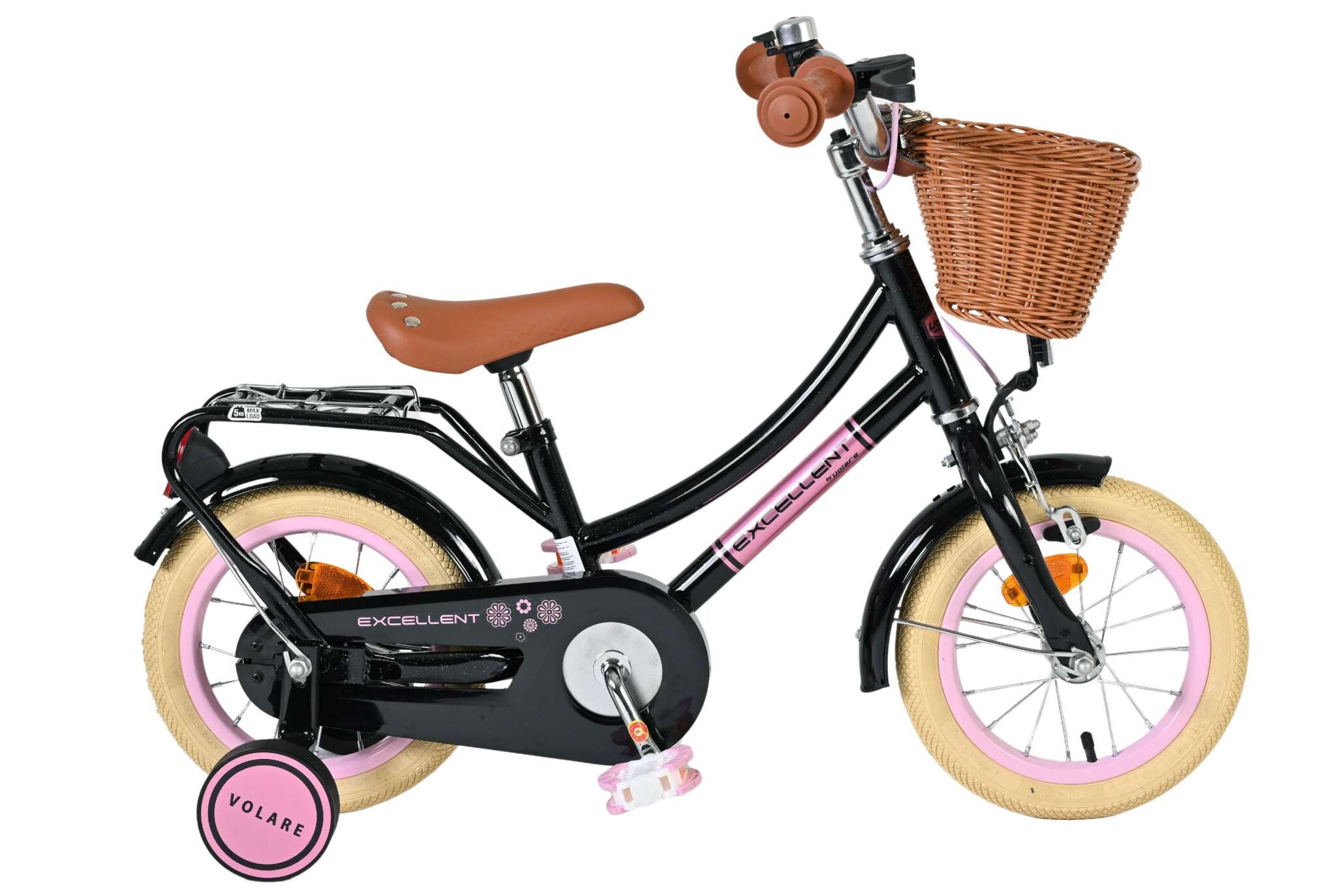 Barncykel Volare Excellent 12 tum – Svart för barn 3–4 år - 7
