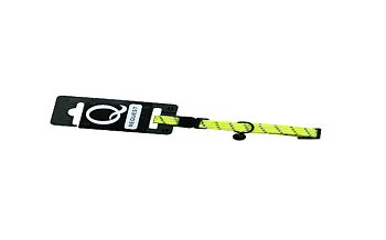 Katthalsband elastisk reflex neongul 