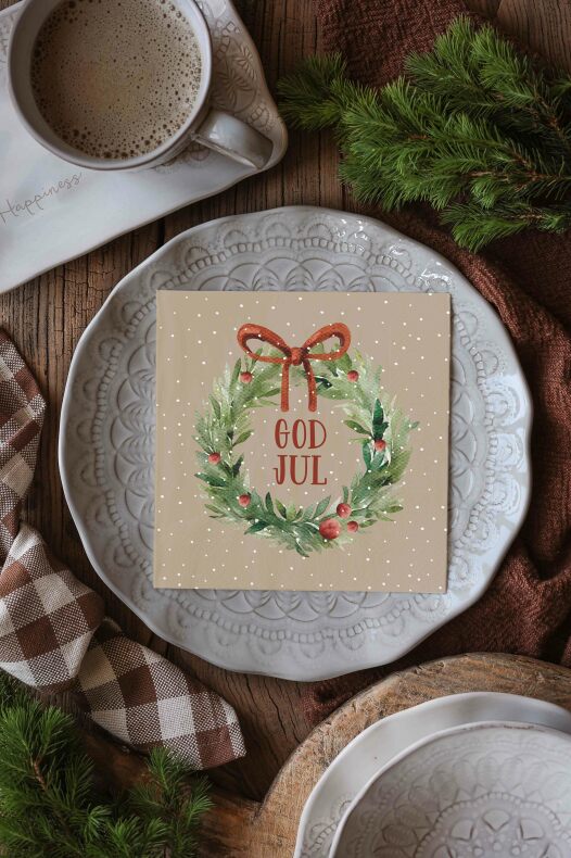 Majas Servetter God Jul | Merry Christmas - Servett 20-pack - Majas Cottage