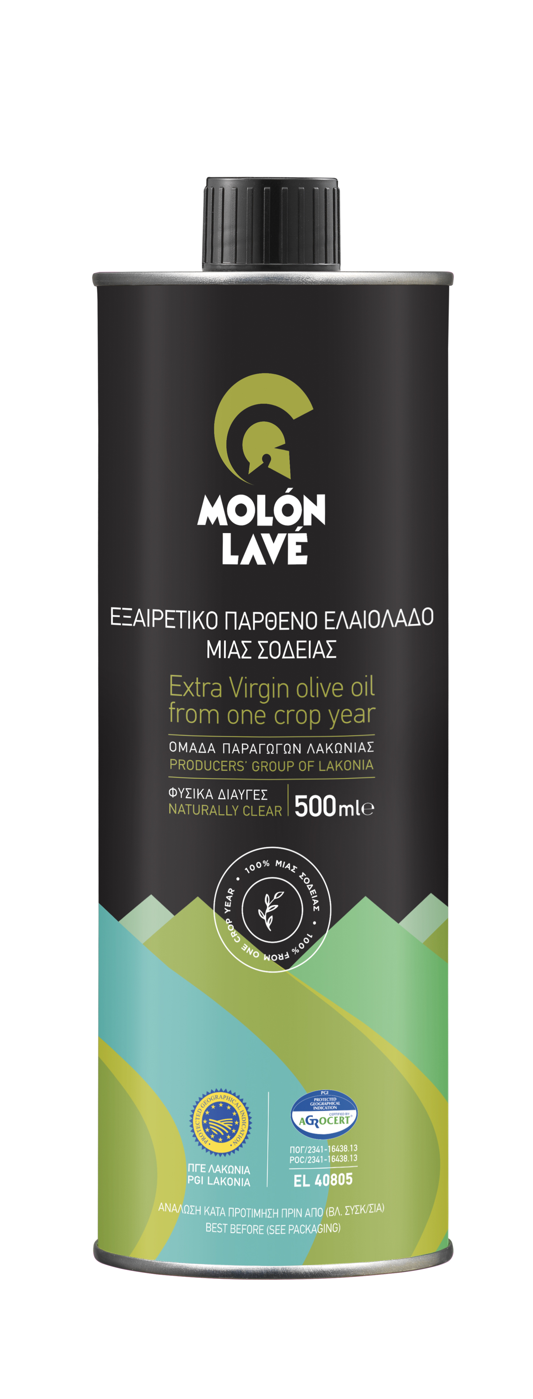 olive oil extra virgin MOLON LAVE 500ml PGY Lakonia