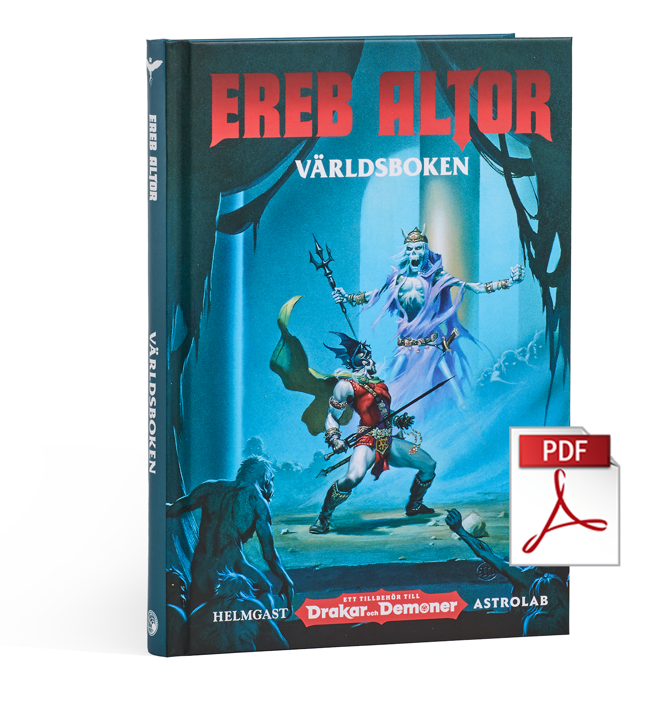 Ereb Altor:  Värlsboken och världskarta PDF (in Swedish)